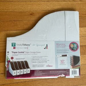 Totally Tiffany Paper Junkie Paper Magazine Storage Boxes Set of 5 - Brand New